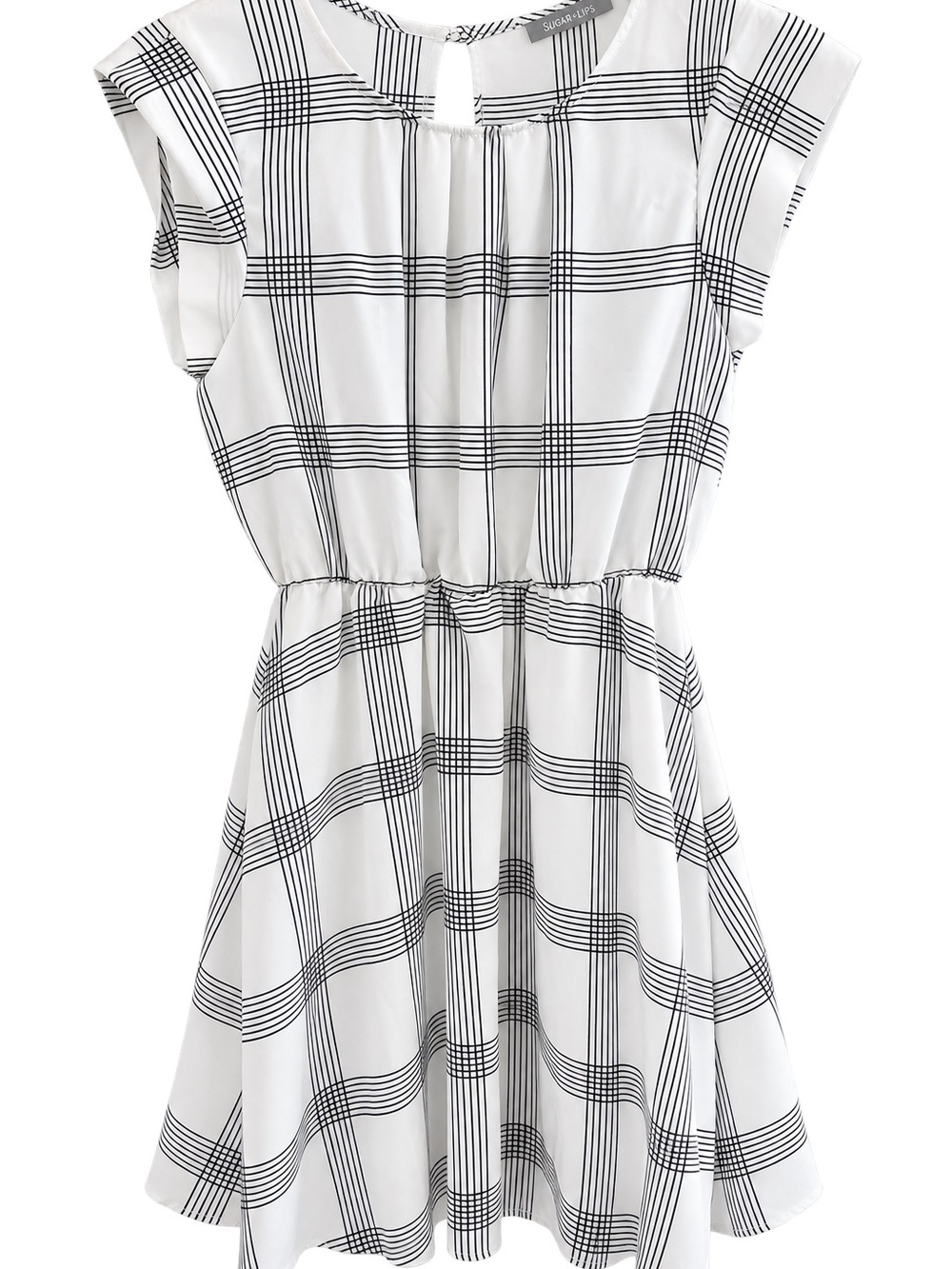 Sweet Rain Plaid Short Sleeve Dress Size S